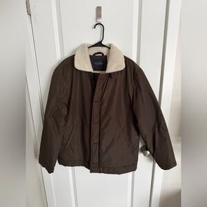 Lucky Brand Brown Jacket with Shearling Lining
